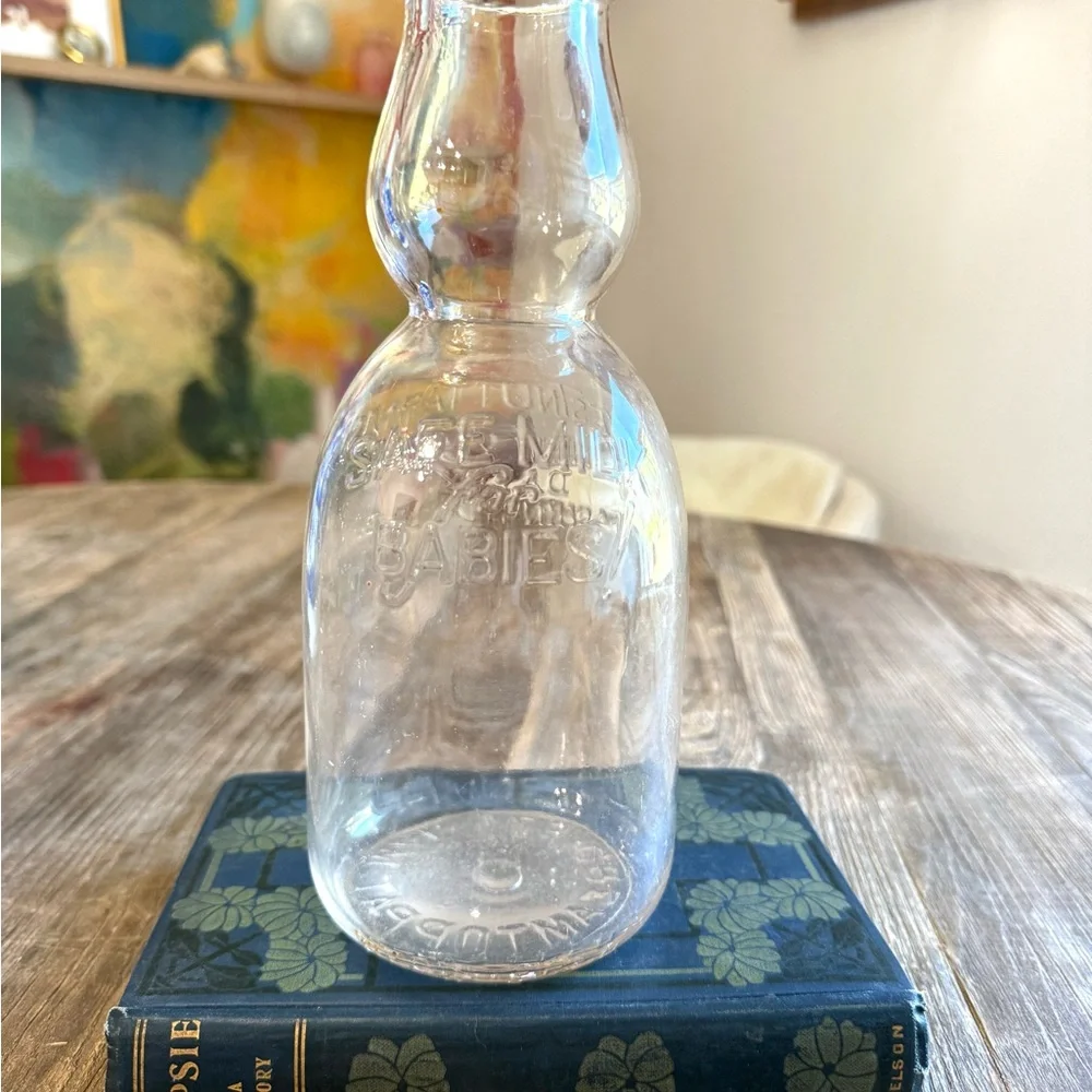 Vintage Clear Glass Baby Bottle